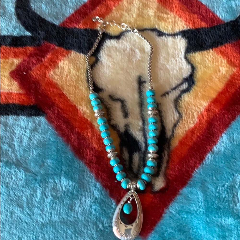 Western Silver & Turquoise Necklace